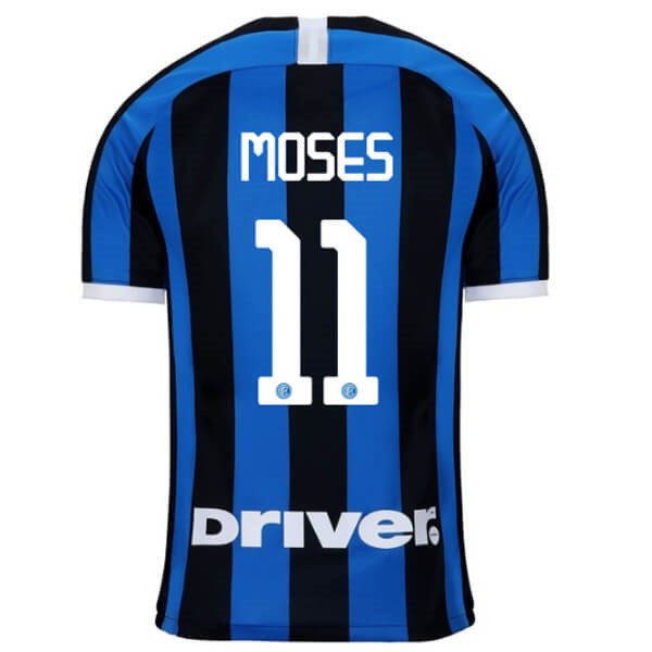 Camiseta Inter Milan NO.11 Moses 1ª 2019-2020 Azul